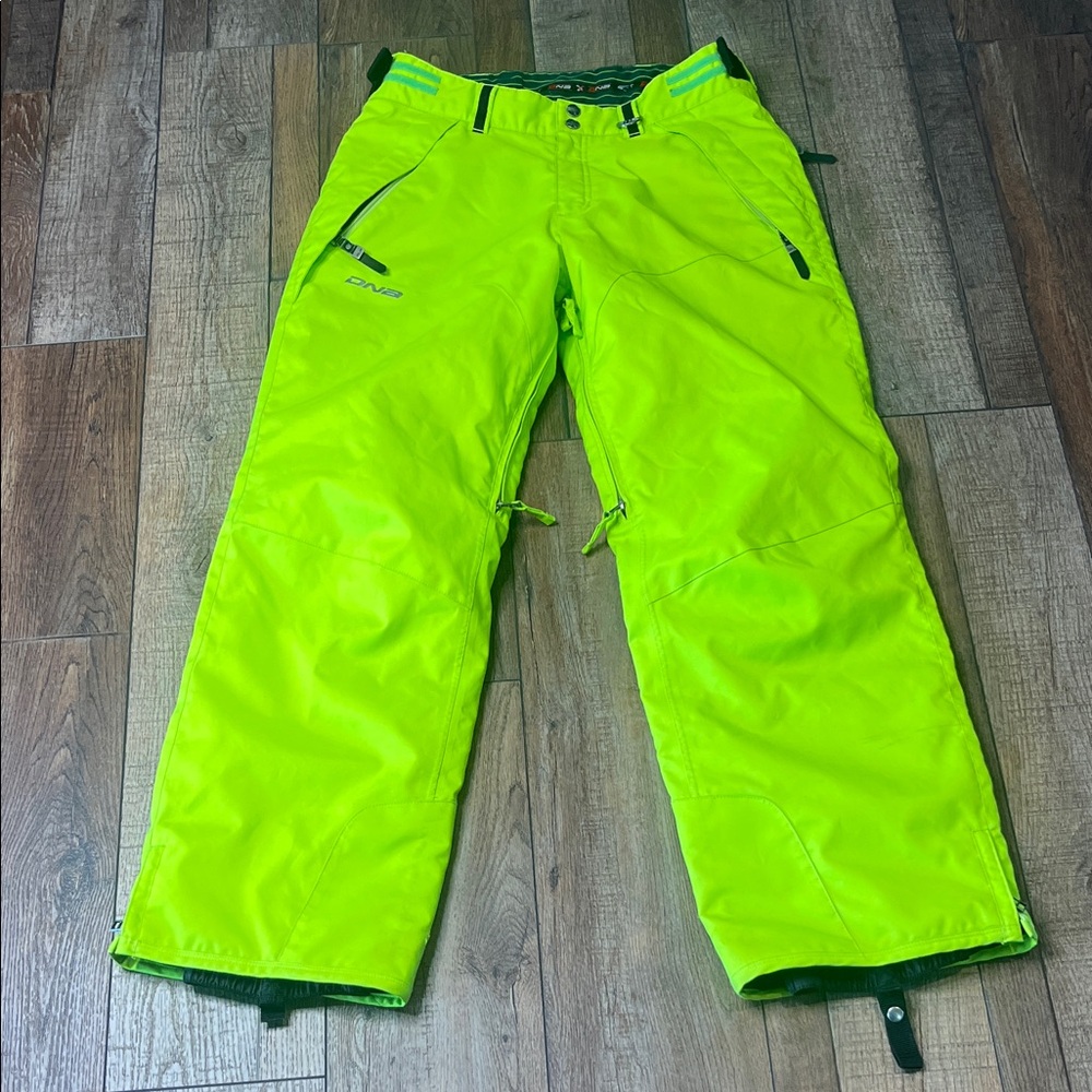 DNA Descente neon lime green /yellow insulated snow pants